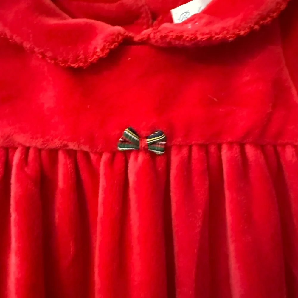 Ralph Lauren Red Velour Christmas Footie